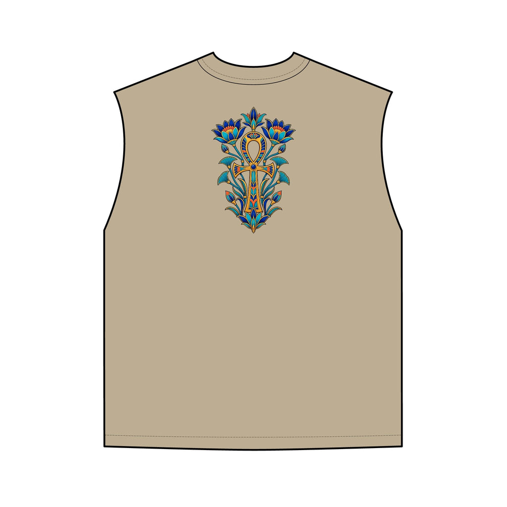 Egyptian Lotus Ankh Garment-Dyed Tank Top – Unisex Printify
