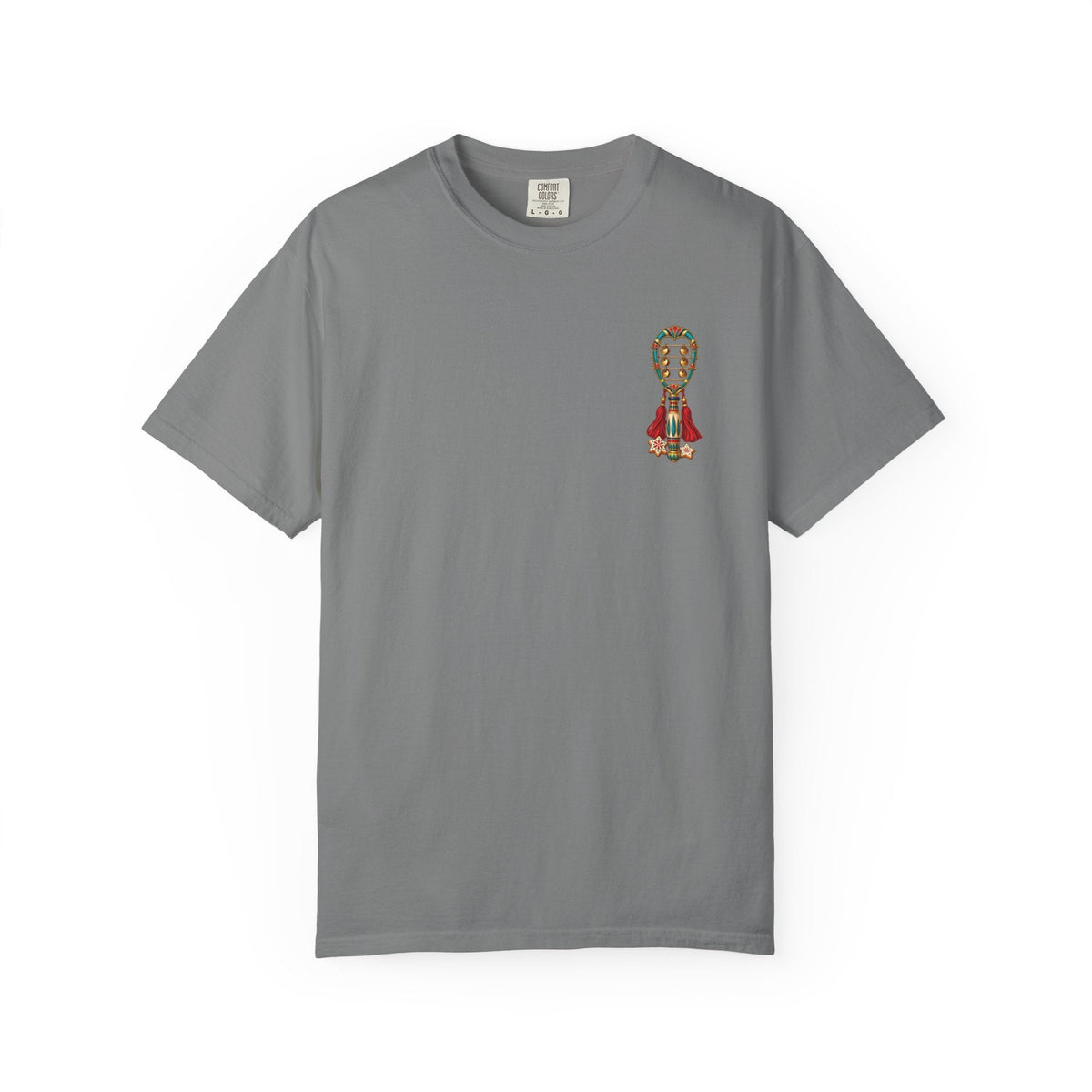 Egyptian Sistrum Christmas T-Shirt — Festive Rattle & Stars Printify
