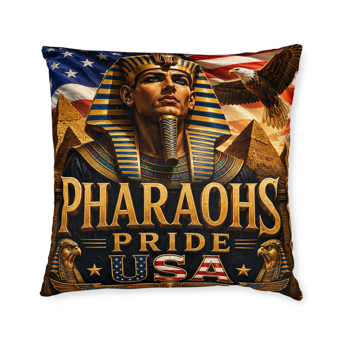 Pharaohs Pride USA Egyptian-American Decorative Pillow