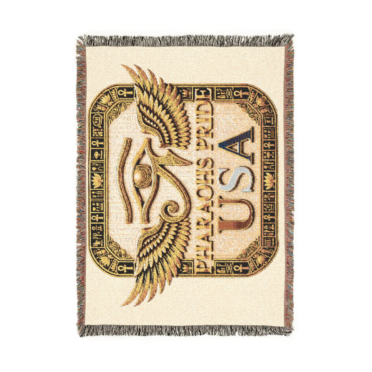 Pharaohs Pride USA Egyptian woven blanket alternate view