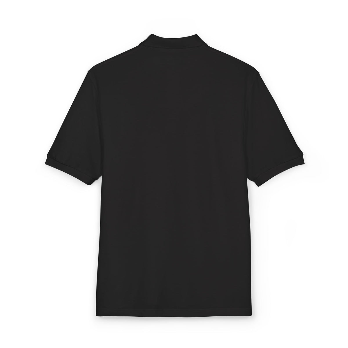 Unisex polo with gold Eye of Horus and ankh embroidery