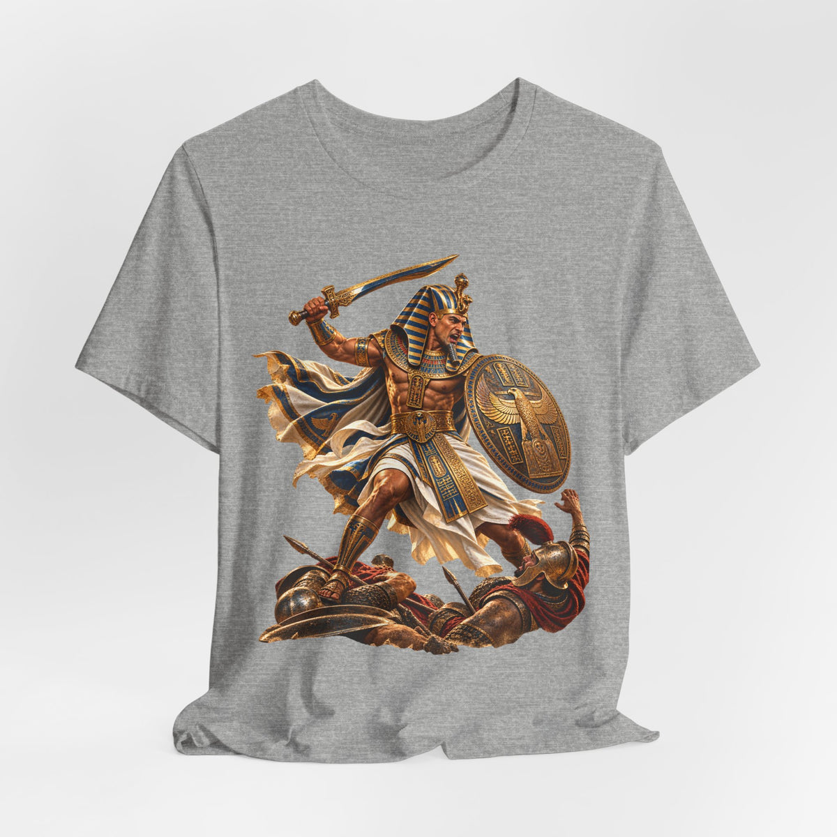Egyptian Pharaoh Warrior T-Shirt — Ancient Battle Graphic Tee Printify
