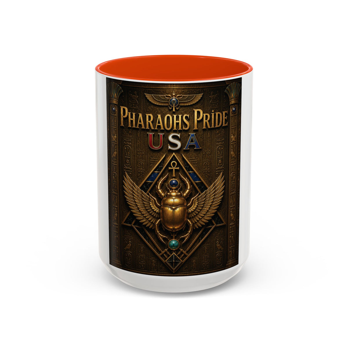 Pharaohs Pride USA Colorful Ceramic Mug (11 oz, 15 oz)