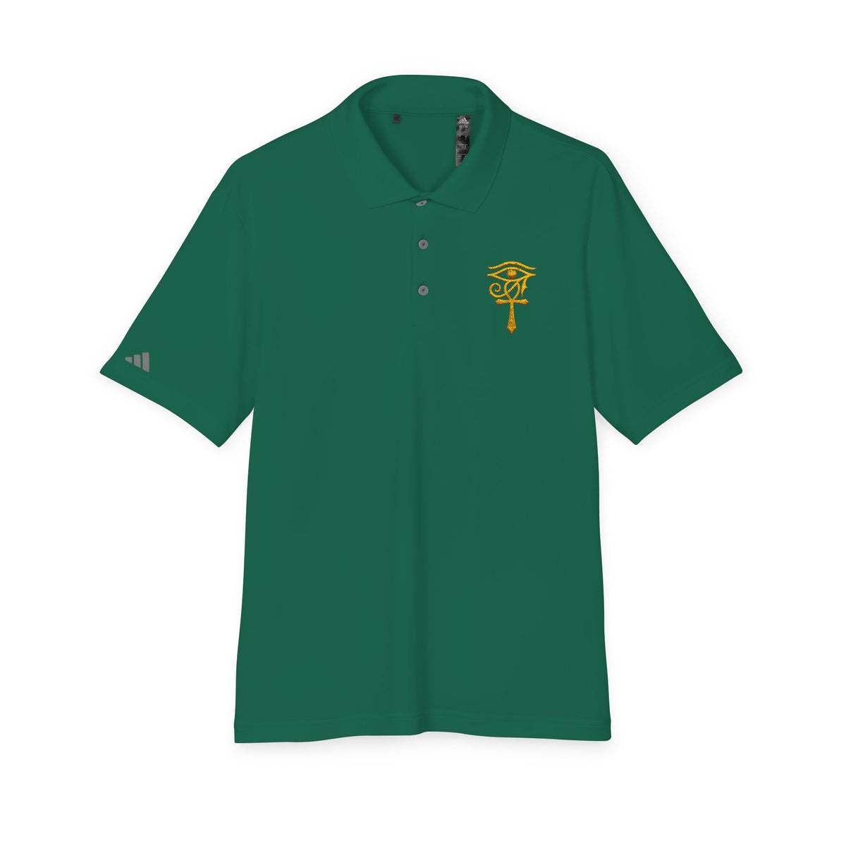 Eye of Horus Polo Shirt — Egyptian Symbol Embroidered Performance Golf Polo Printify