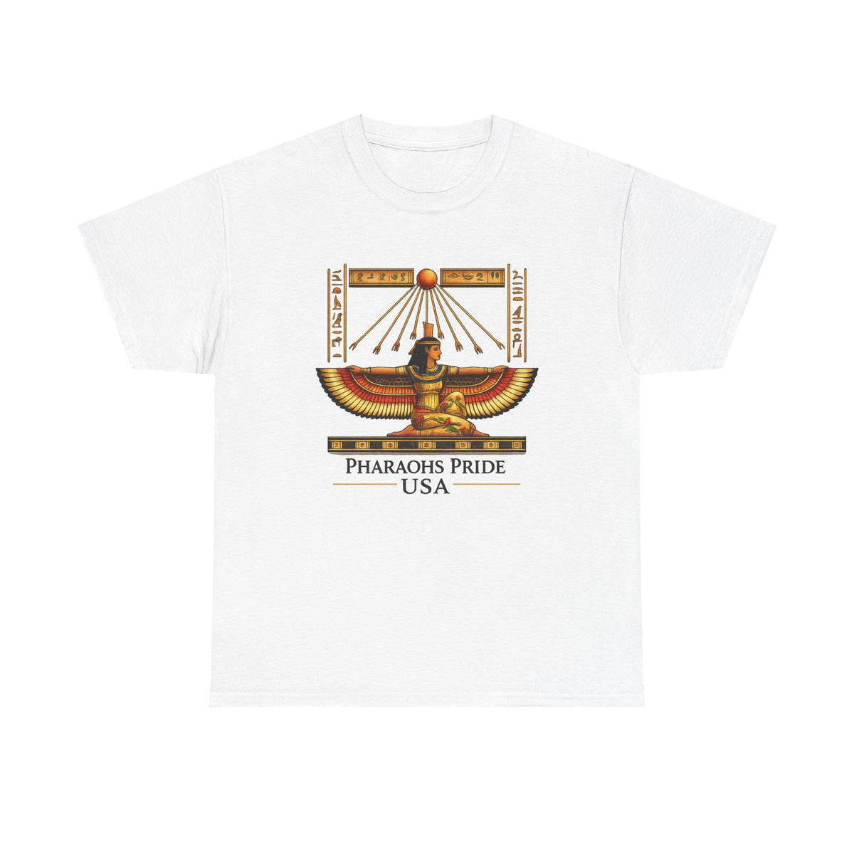 Egyptian papyrus artwork T-shirt by Pharaohs Pride USA, alternate product mockup