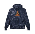 Champion tie-dye pullover hoodie with an embroidered sleeve logo