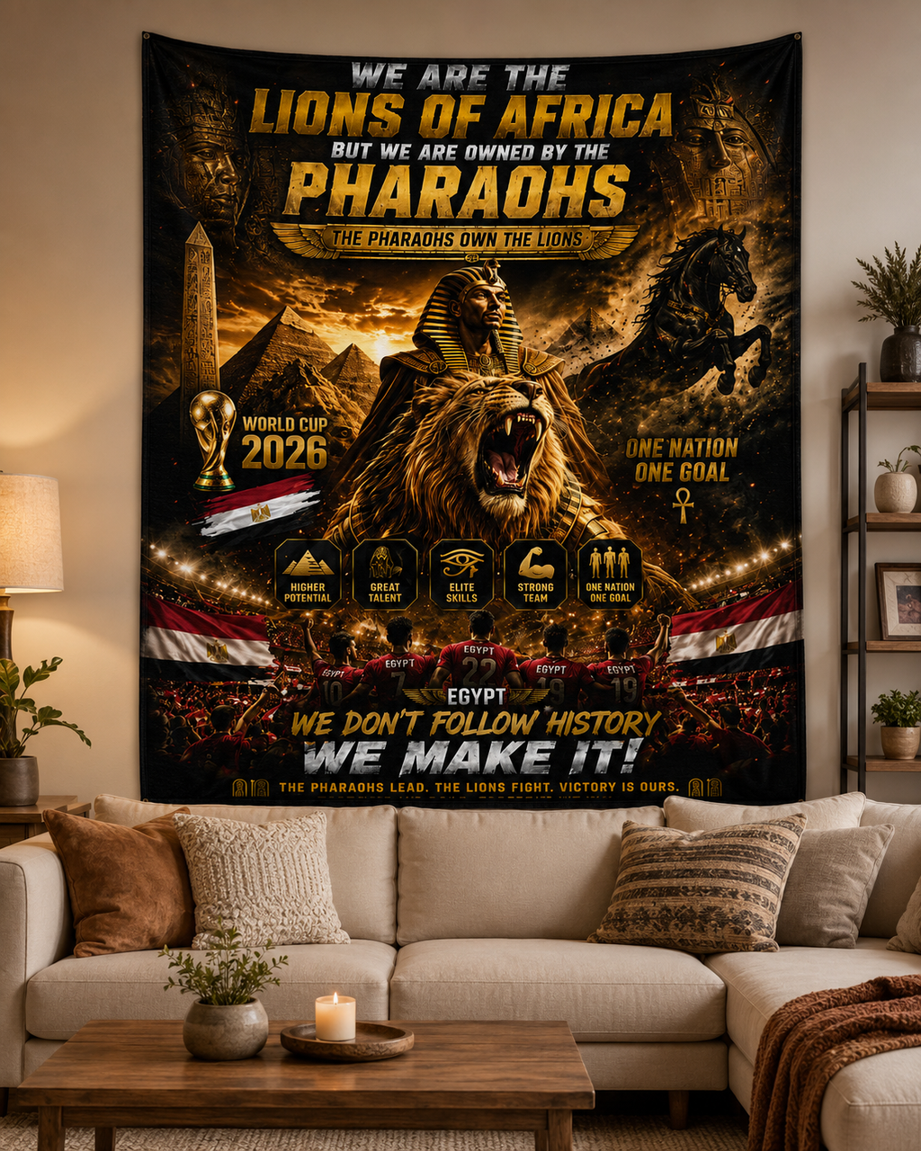 Pharaohs Pride “Lions of Africa” Indoor Wall Tapestry