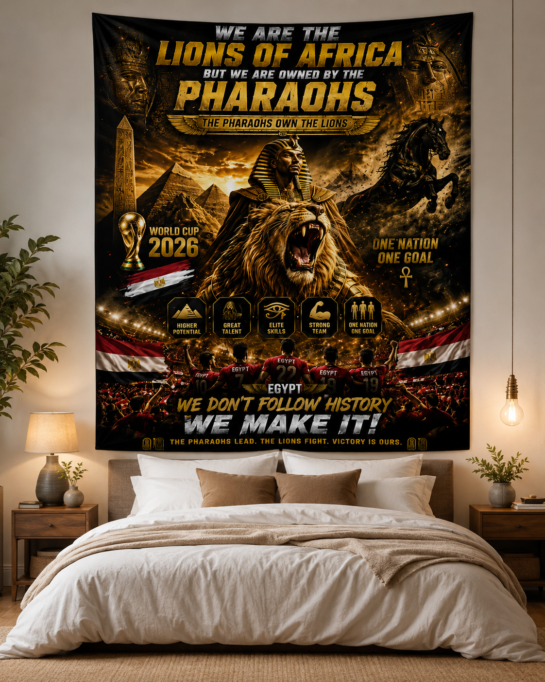 Pharaohs Pride “Lions of Africa” Indoor Wall Tapestry